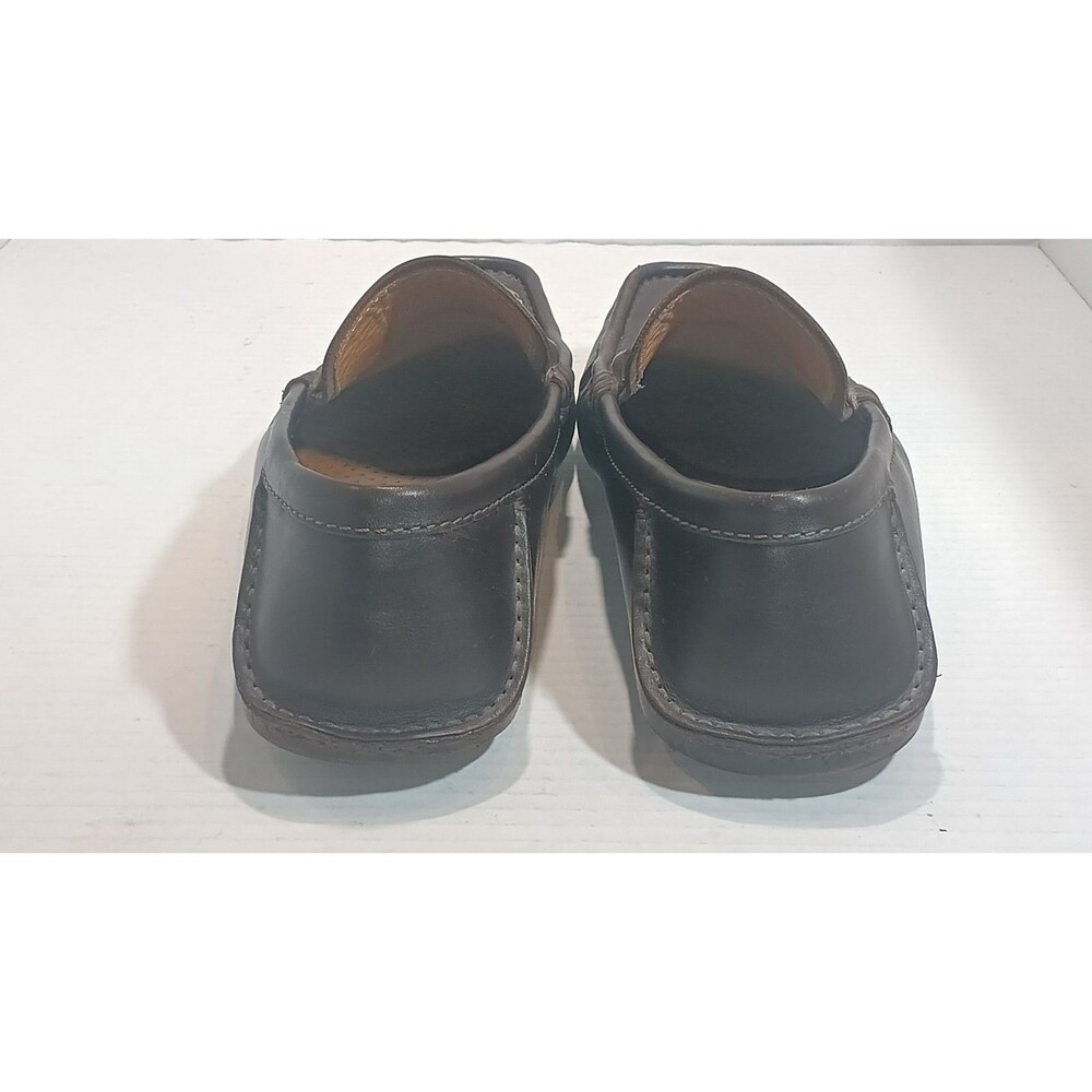Men's 8.5 🔥 GUCCI Chocolate Brown Leather Driving Loafers Bamboo Horsebit Shoes - Picture 8 of 14